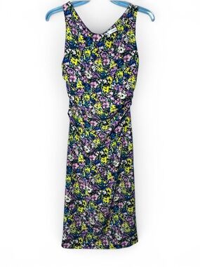 Zara Floral Print Ruched
Sleeveless Midi Dress Size M